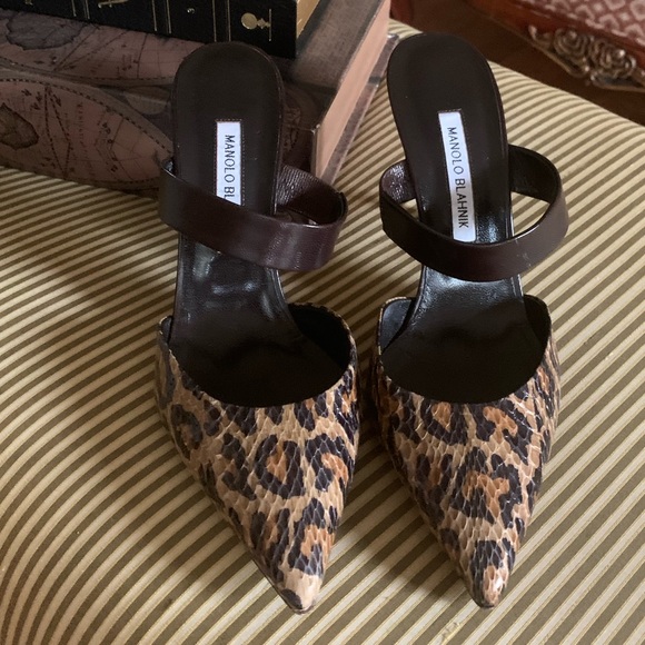 Manolo Blahnik Payton Snake Shoes pumps $935 New Authentic Guarantee - Picture 2 of 5